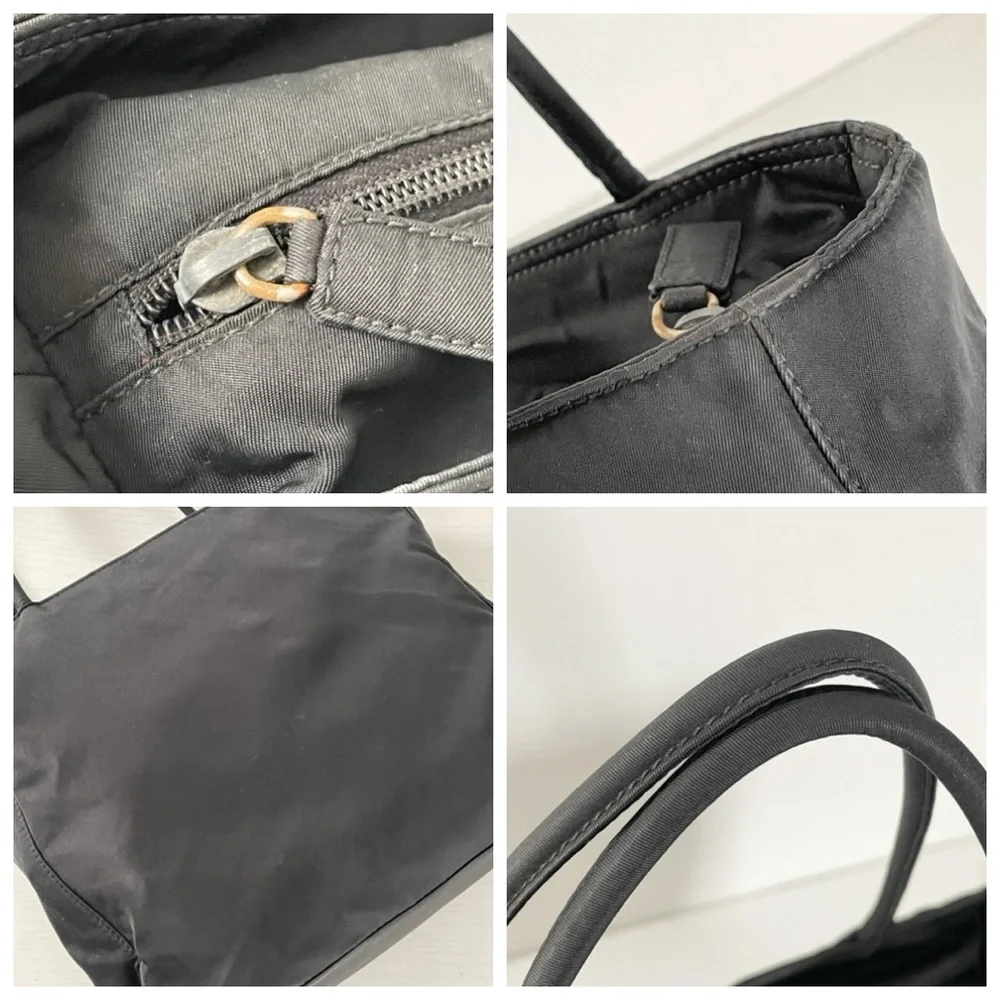 Prada 1999 black Tessuto nylon metro small tote bag vintage rare - Picture 7 of 11